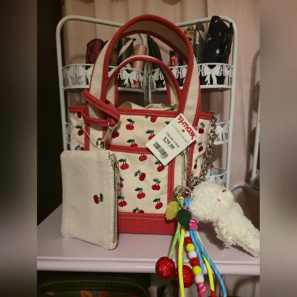 Madden Girl Cherry Canvas Tote - Picture 1 of 4